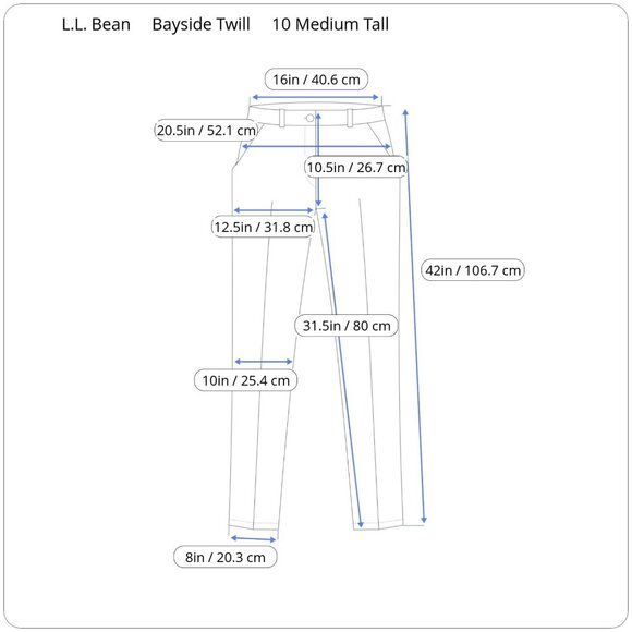L.L. Bean Women’s Favorite Fit Bayside Twill Pants – Black, 100% Cotton, Size 10 - Picture 2 of 12